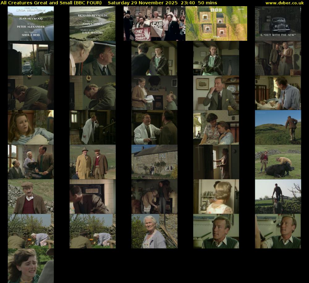 All Creatures Great and Small (BBC FOUR) Saturday 29 November 2025 23:40 - 00:30