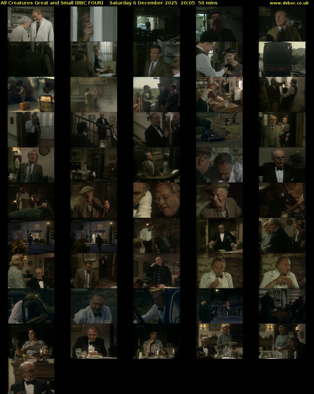 All Creatures Great and Small (BBC FOUR) Saturday 6 December 2025 20:05 - 20:55