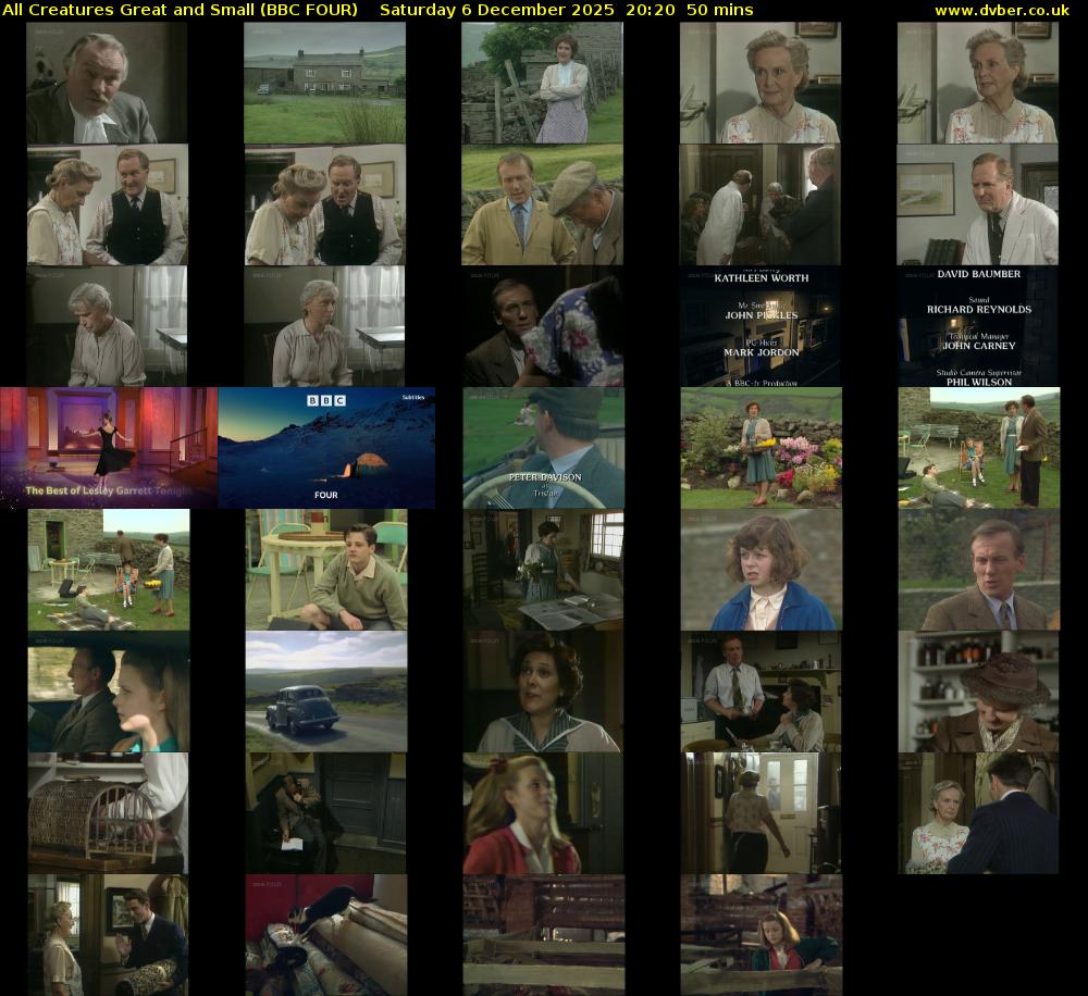 All Creatures Great and Small (BBC FOUR) Saturday 6 December 2025 20:20 - 21:10