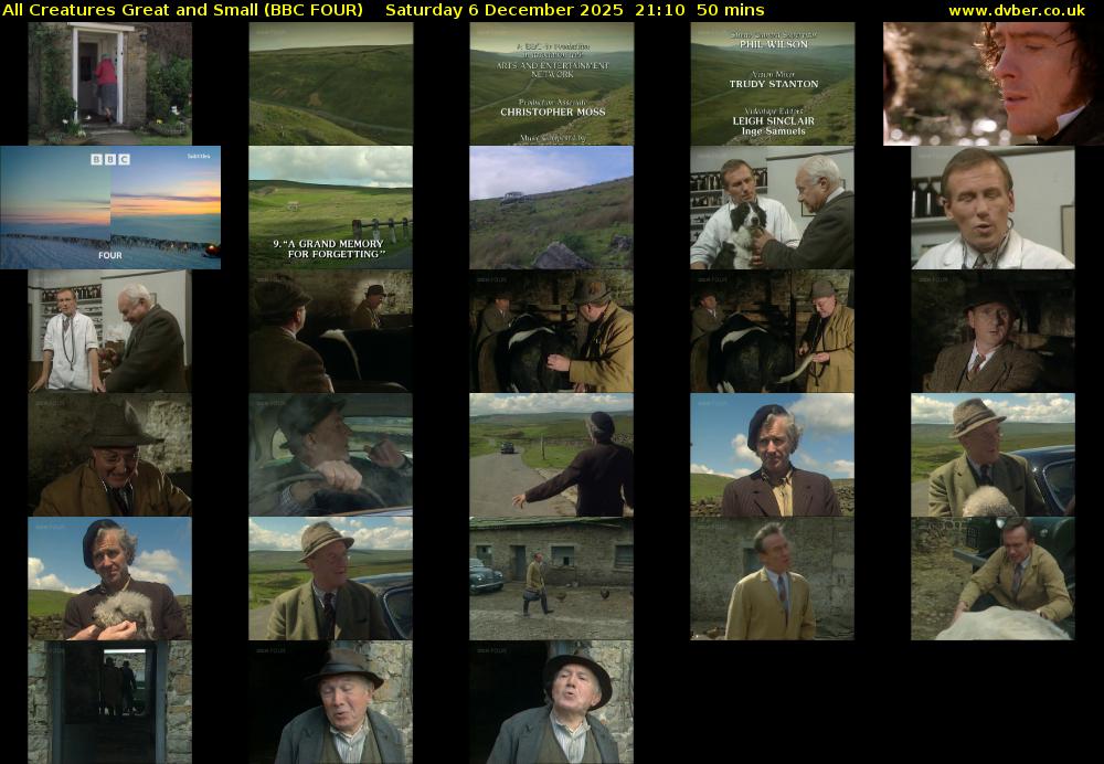 All Creatures Great and Small (BBC FOUR) Saturday 6 December 2025 21:10 - 22:00