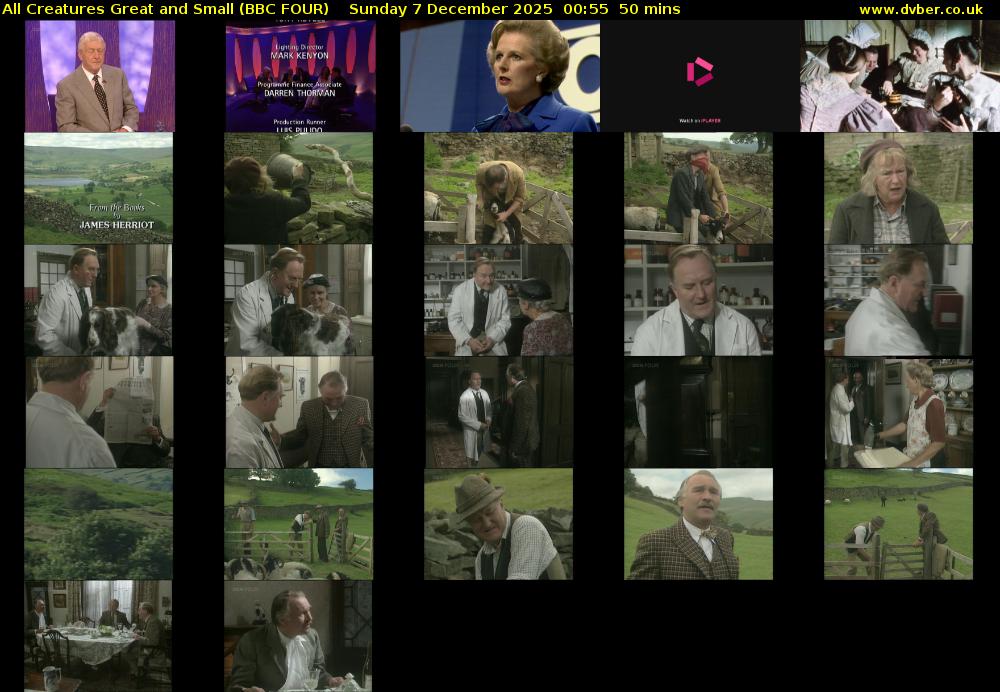 All Creatures Great and Small (BBC FOUR) Sunday 7 December 2025 00:55 - 01:45