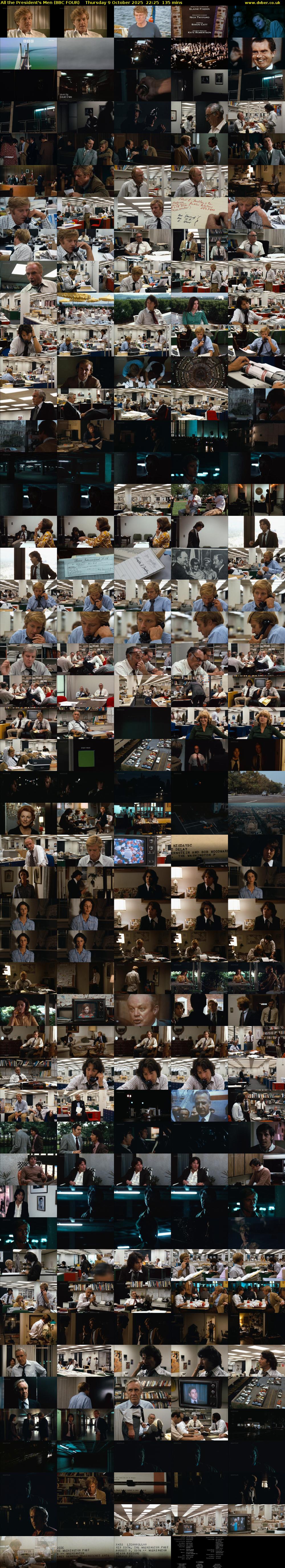 All the President's Men (BBC FOUR) Thursday 9 October 2025 22:25 - 00:40