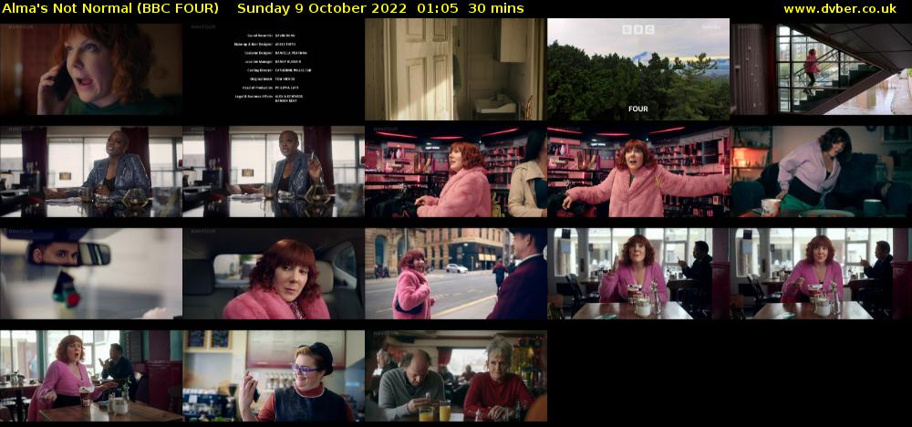 Alma's Not Normal (BBC FOUR) Sunday 9 October 2022 01:05 - 01:35