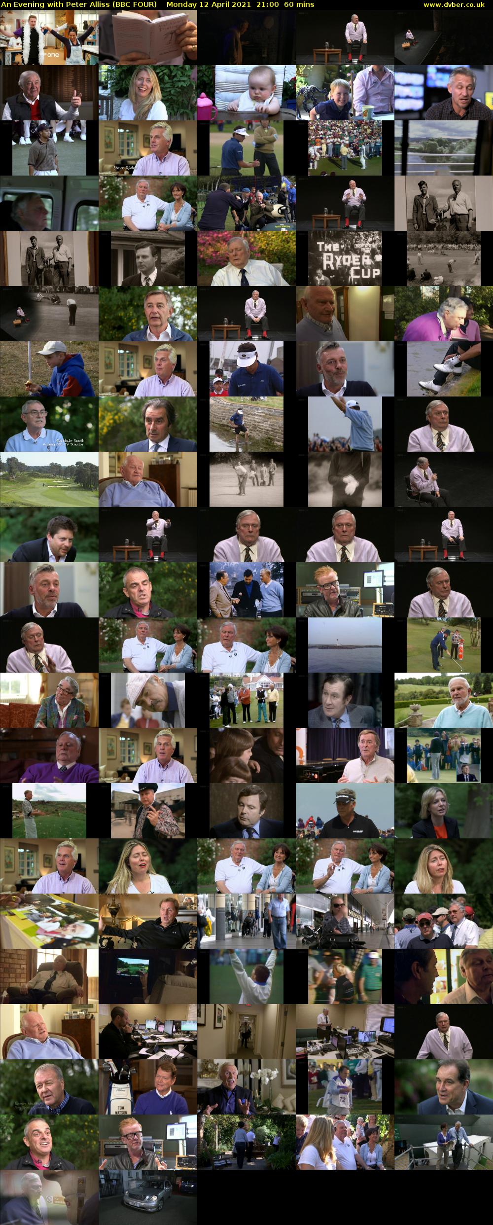 An Evening with Peter Alliss (BBC FOUR) Monday 12 April 2021 21:00 - 22:00