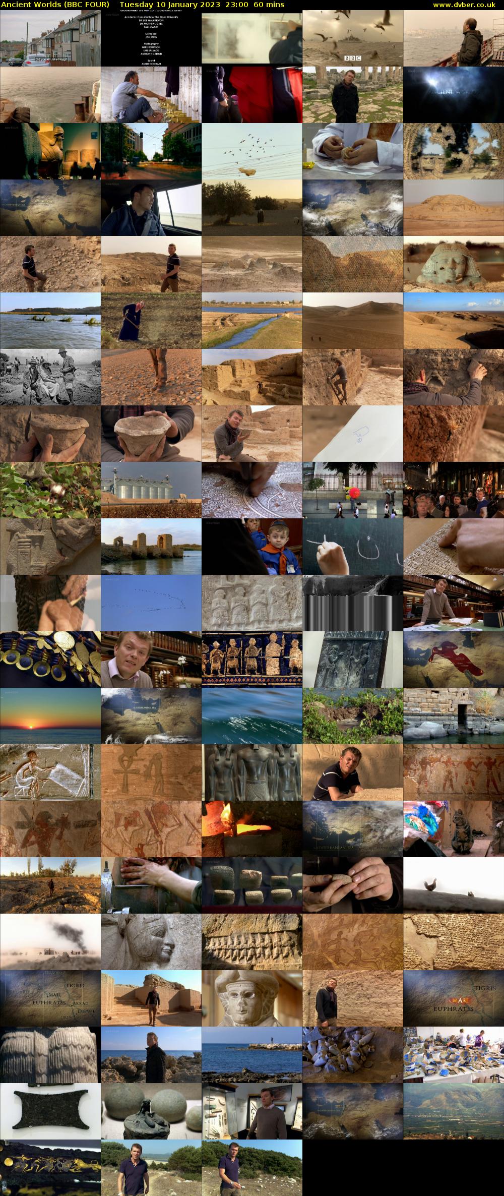 Ancient Worlds (BBC FOUR) Tuesday 10 January 2023 23:00 - 00:00