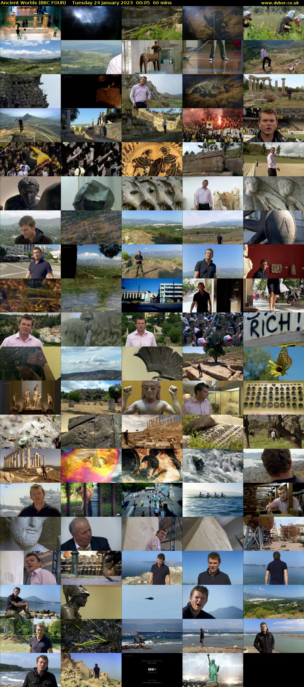 Ancient Worlds (BBC FOUR) Tuesday 24 January 2023 00:05 - 01:05
