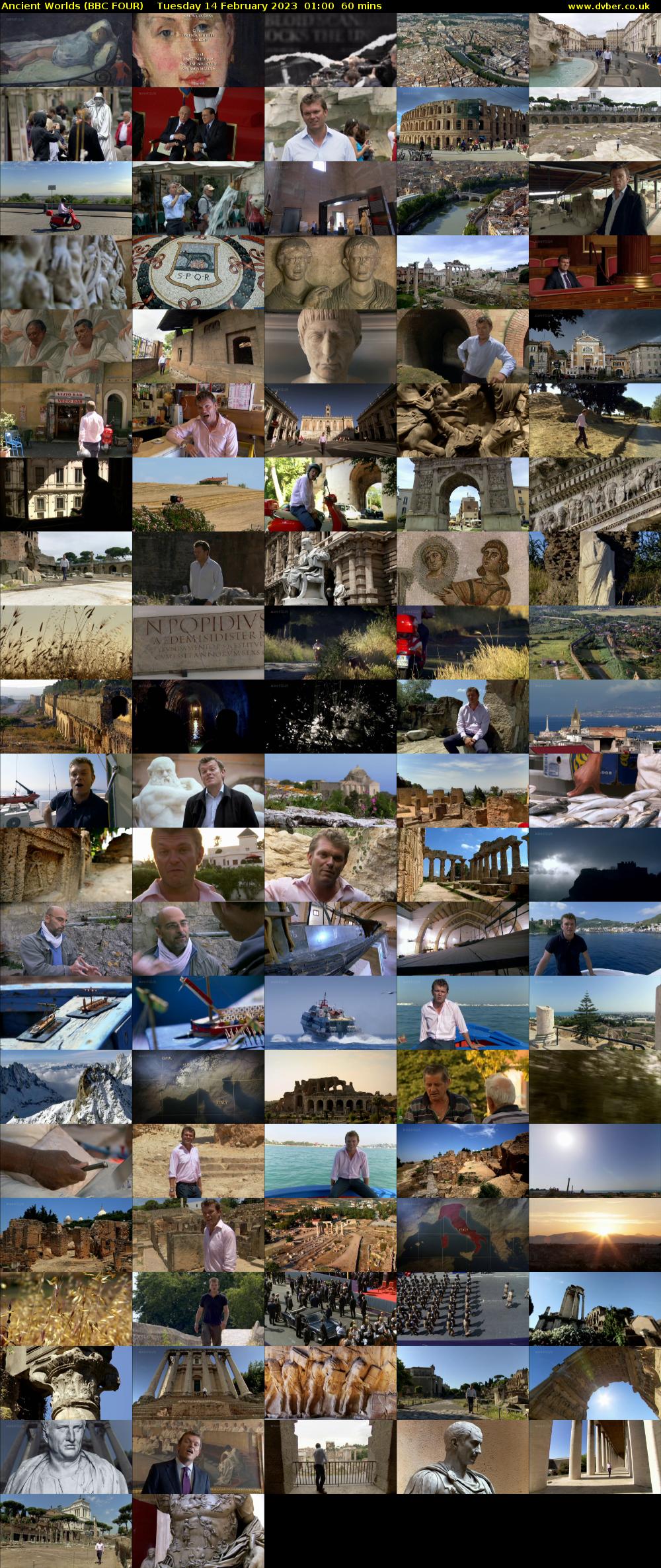 Ancient Worlds (BBC FOUR) Tuesday 14 February 2023 01:00 - 02:00