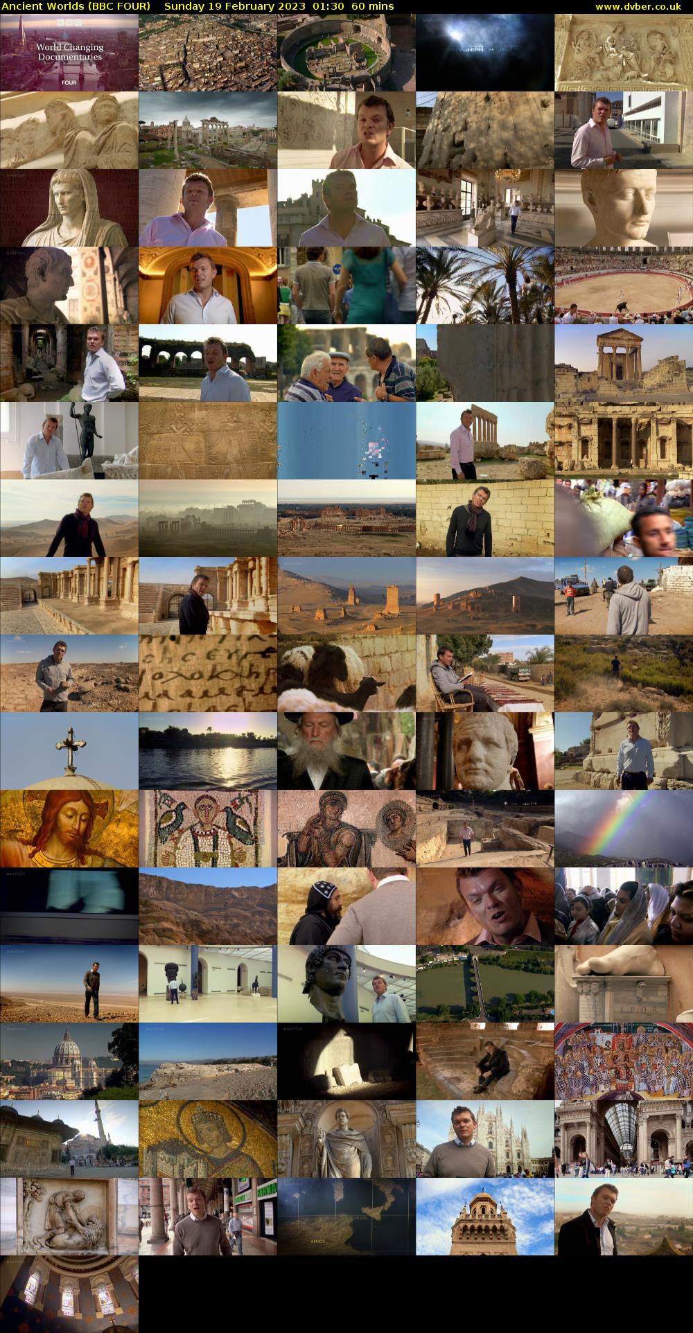 Ancient Worlds (BBC FOUR) Sunday 19 February 2023 01:30 - 02:30
