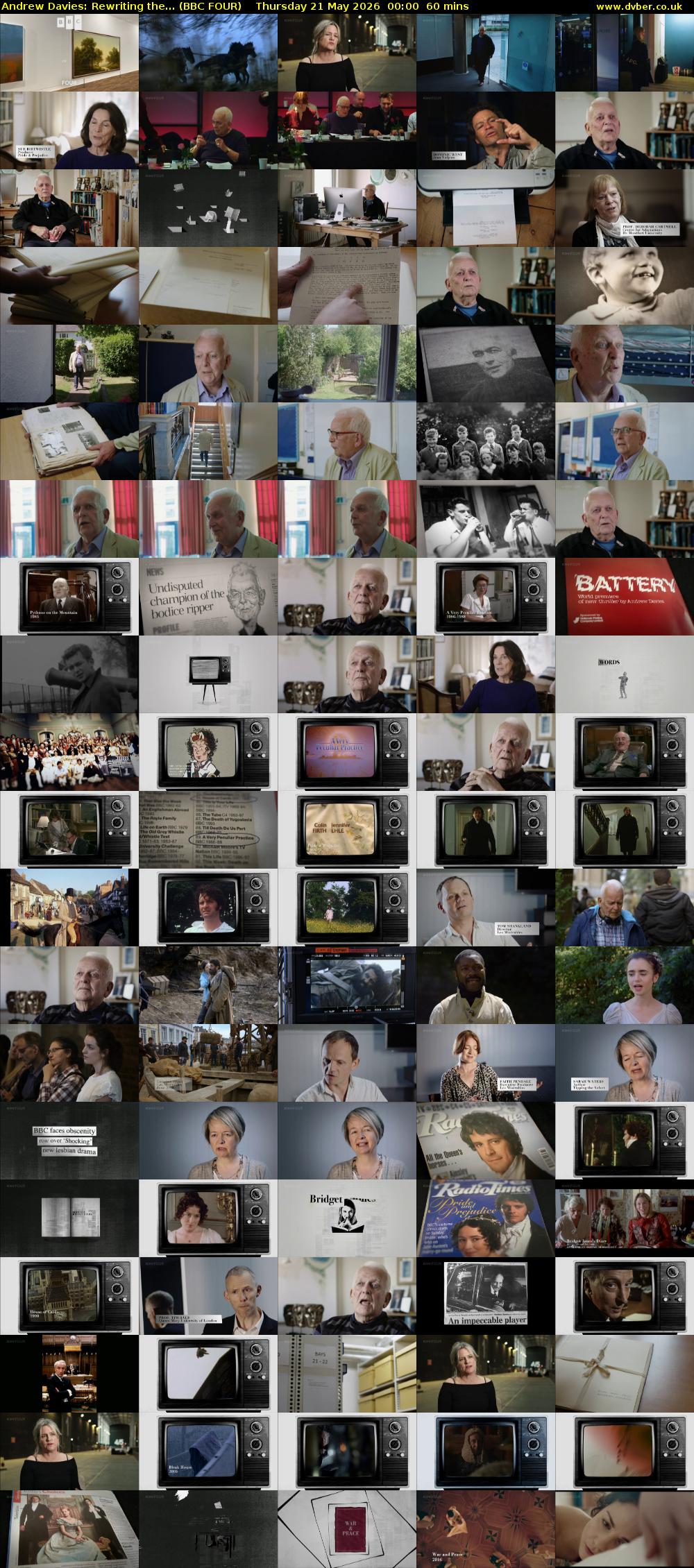 Andrew Davies: Rewriting the... (BBC FOUR) Thursday 21 May 2026 00:00 - 01:00