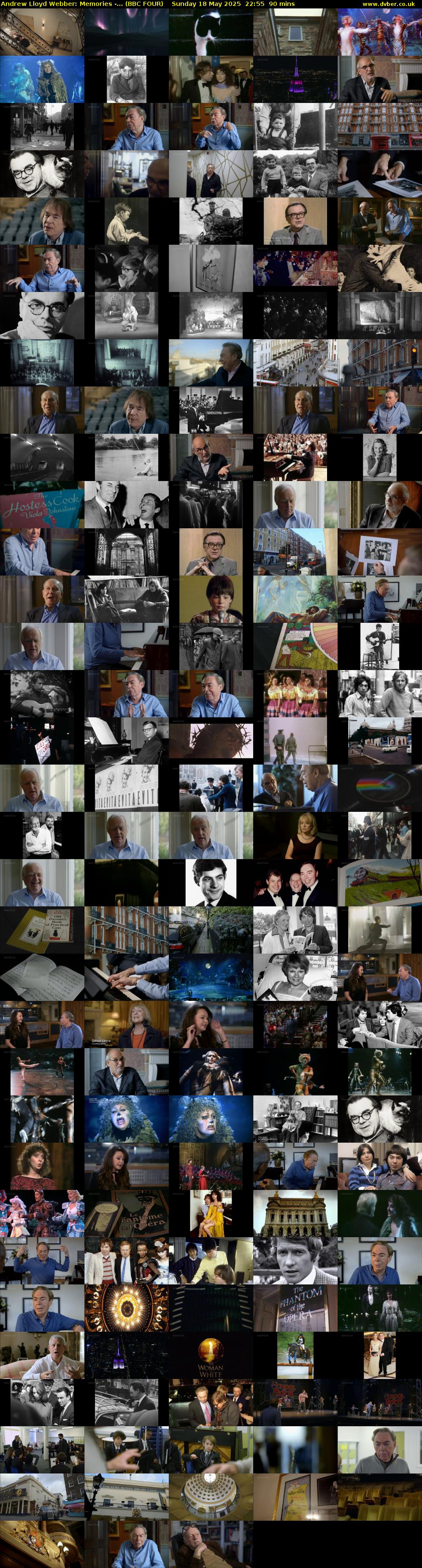 Andrew Lloyd Webber: Memories -... (BBC FOUR) Sunday 18 May 2025 22:55 - 00:25