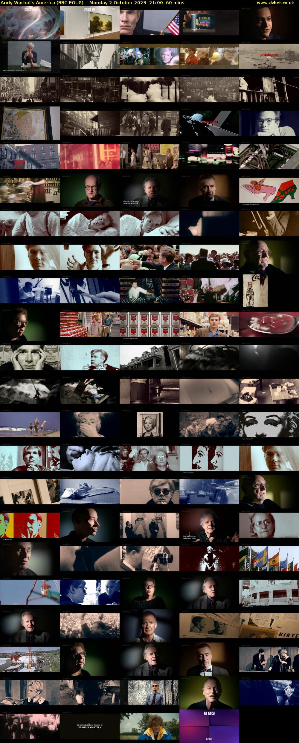 Andy Warhol's America (BBC FOUR) Monday 2 October 2023 21:00 - 22:00
