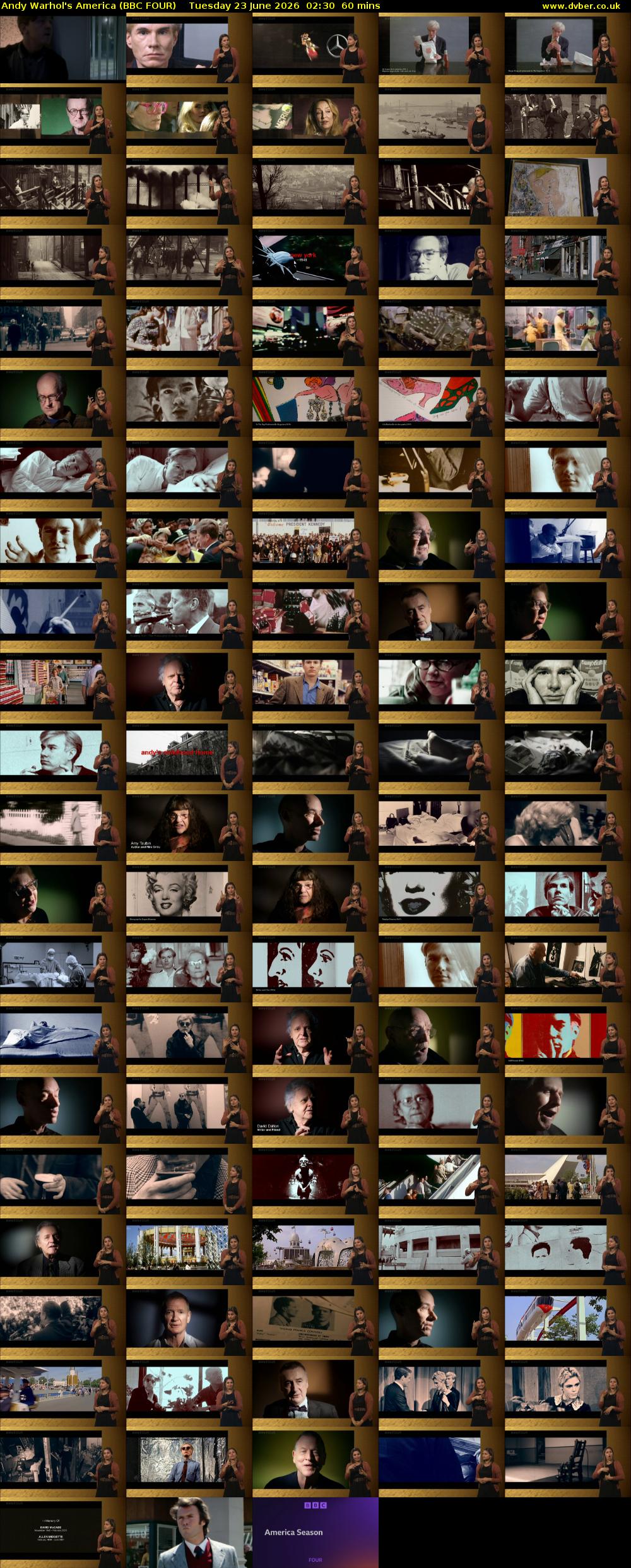 Andy Warhol's America (BBC FOUR) Tuesday 23 June 2026 02:30 - 03:30