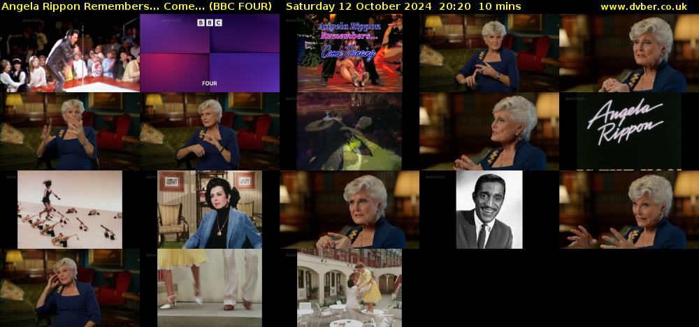 Angela Rippon Remembers... Come... (BBC FOUR) Saturday 12 October 2024 20:20 - 20:30