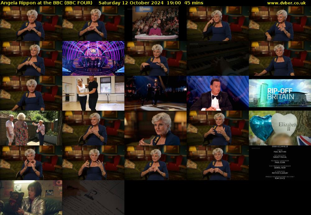 Angela Rippon at the BBC (BBC FOUR) Saturday 12 October 2024 19:00 - 19:45