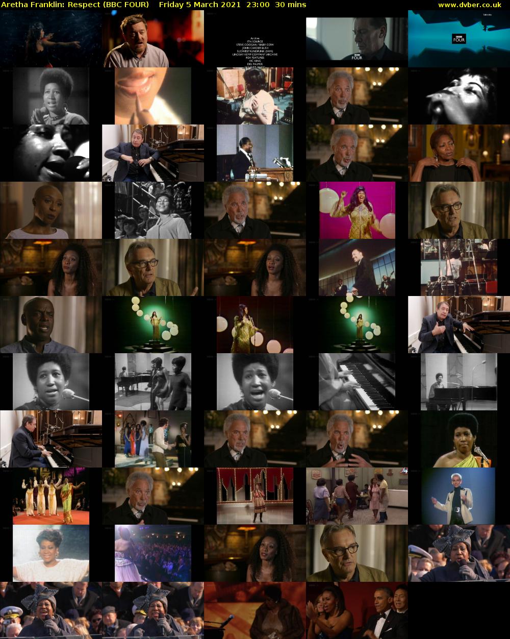 Aretha Franklin: Respect (BBC FOUR) Friday 5 March 2021 23:00 - 23:30