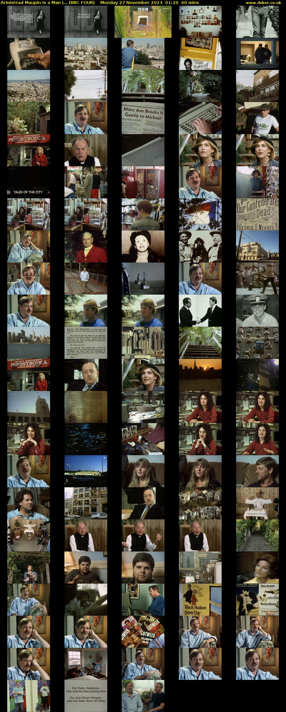 Armistead Maupin Is a Man I... (BBC FOUR) Monday 27 November 2023 01:20 - 02:20