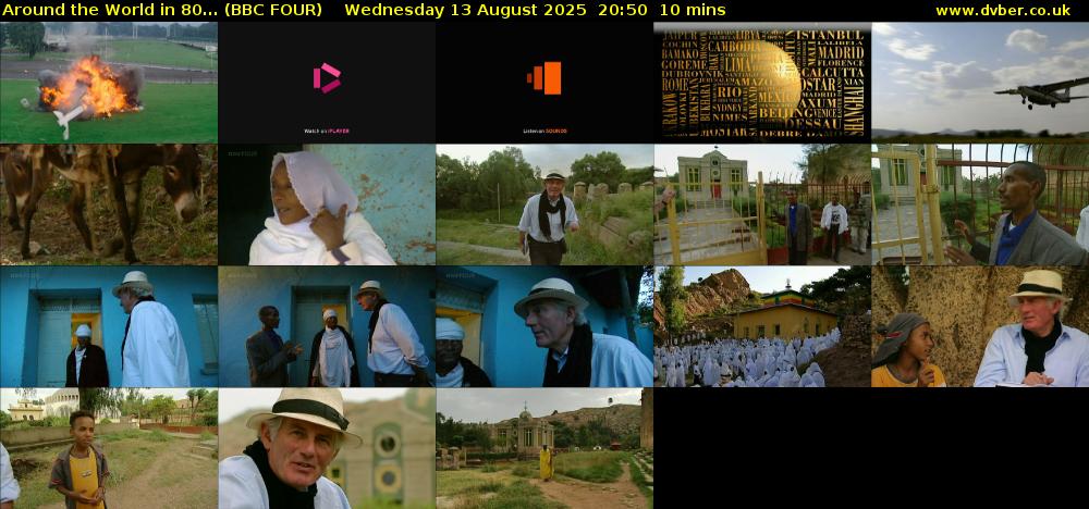 Around the World in 80... (BBC FOUR) Wednesday 13 August 2025 20:50 - 21:00