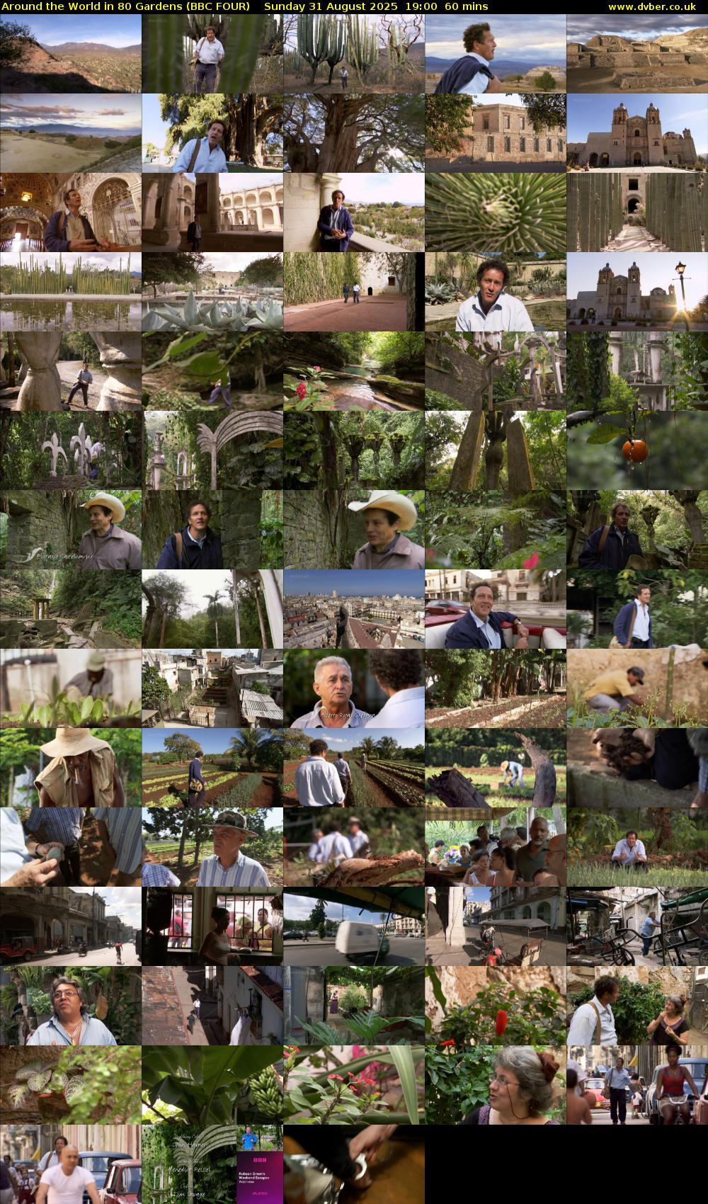Around the World in 80 Gardens (BBC FOUR) Sunday 31 August 2025 19:00 - 20:00