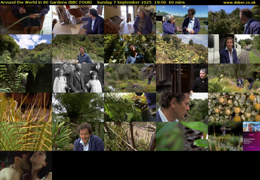 Around the World in 80 Gardens (BBC FOUR) Sunday 7 September 2025 19:00 - 20:00