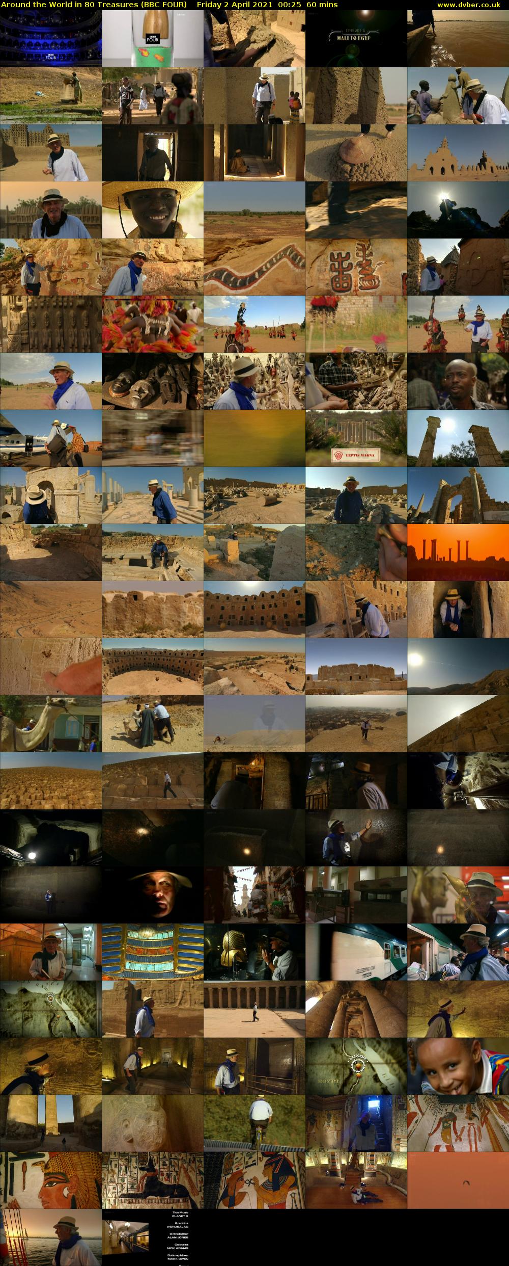Around the World in 80 Treasures (BBC FOUR) Friday 2 April 2021 00:25 - 01:25