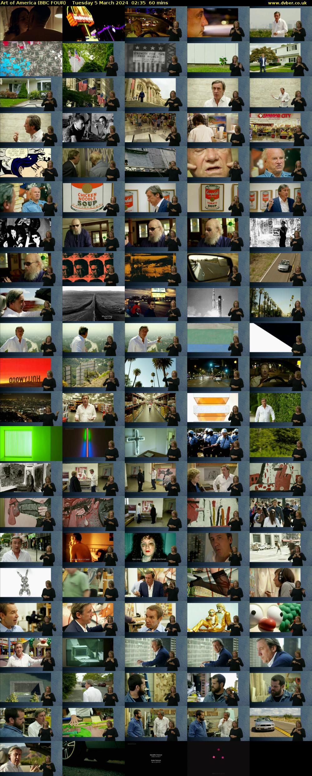 Art of America (BBC FOUR) Tuesday 5 March 2024 02:35 - 03:35