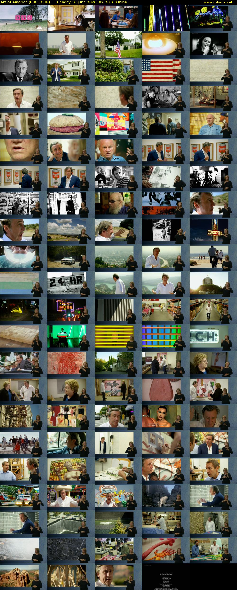 Art of America (BBC FOUR) Tuesday 16 June 2026 02:20 - 03:20