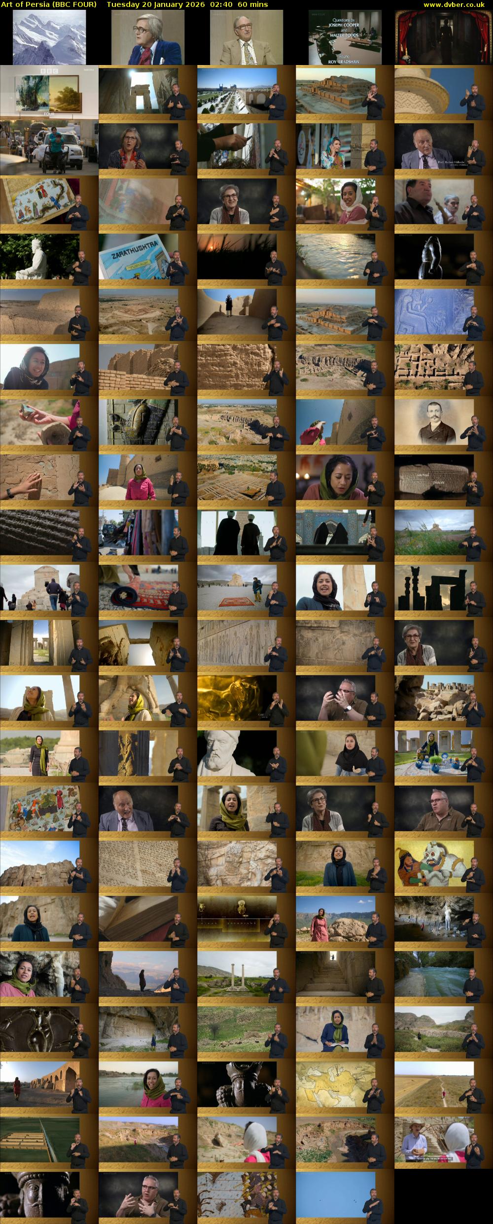 Art of Persia (BBC FOUR) Tuesday 20 January 2026 02:40 - 03:40