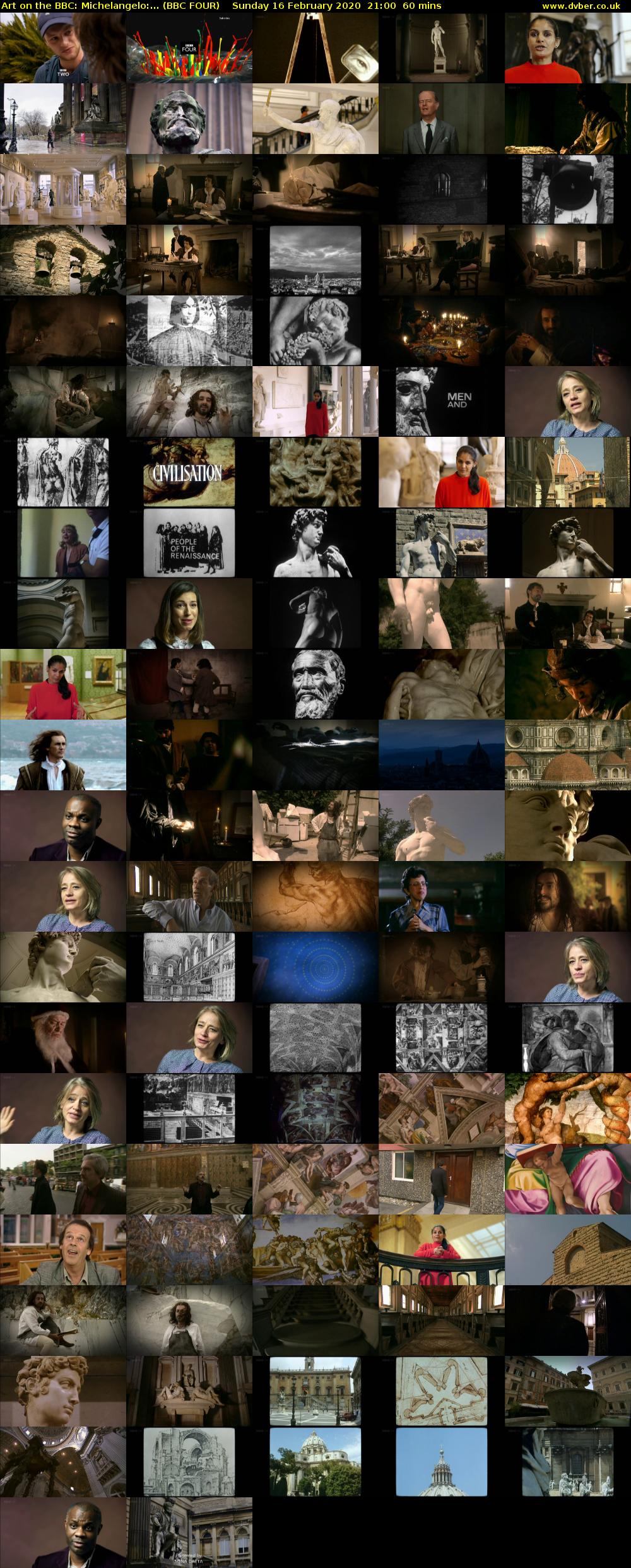 Art on the BBC: Michelangelo:... (BBC FOUR) Sunday 16 February 2020 21:00 - 22:00