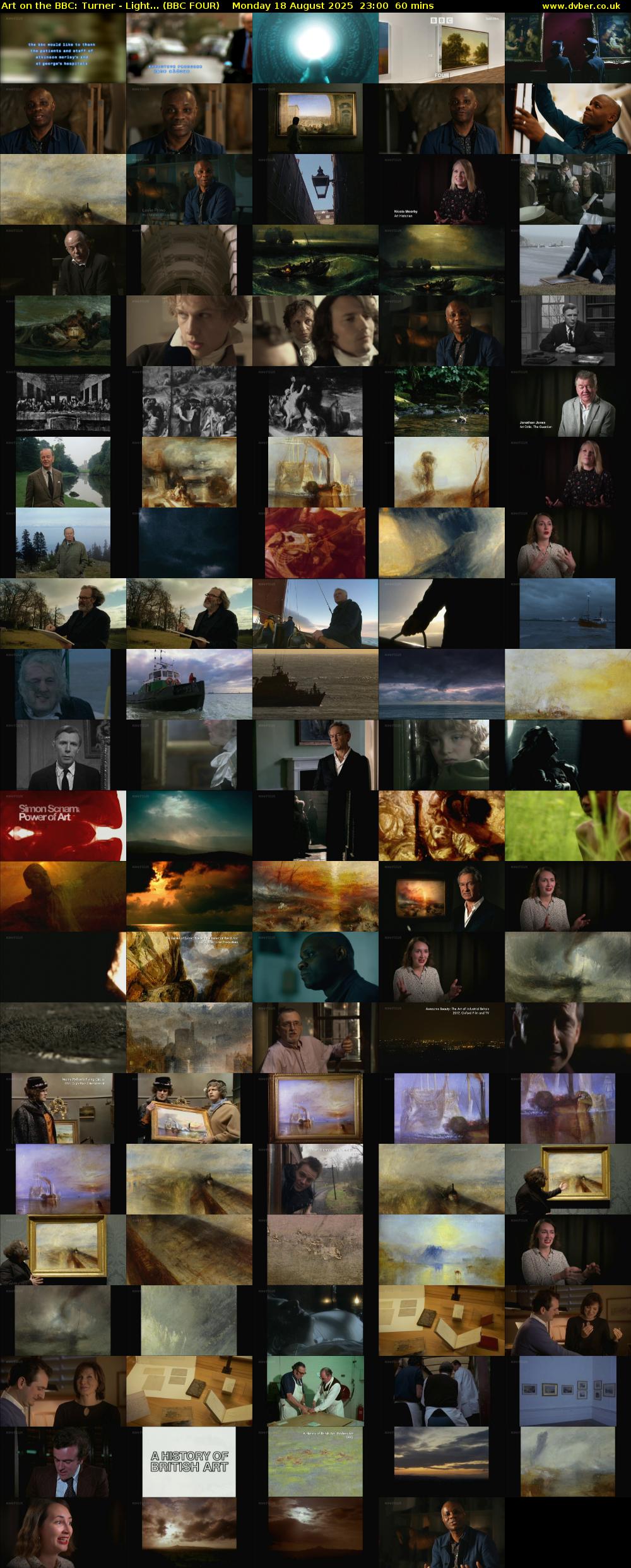 Art on the BBC: Turner - Light... (BBC FOUR) Monday 18 August 2025 23:00 - 00:00