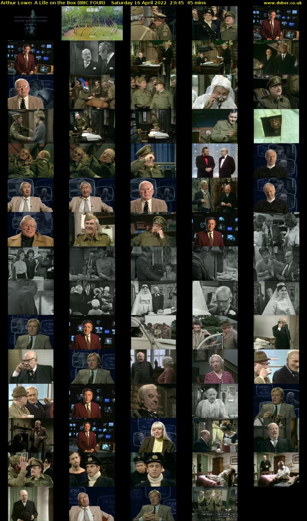 Arthur Lowe: A Life on the Box (BBC FOUR) Saturday 16 April 2022 23:45 - 00:30