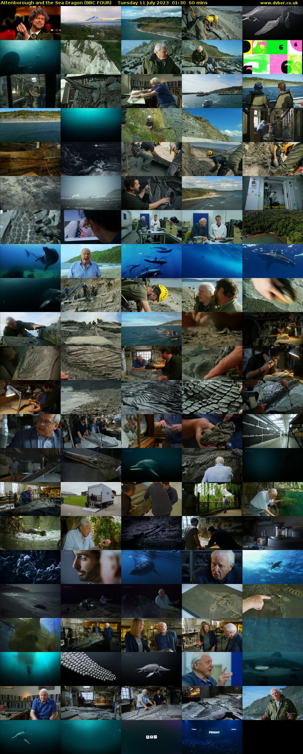 Attenborough and the Sea Dragon (BBC FOUR) Tuesday 11 July 2023 01:30 - 02:30