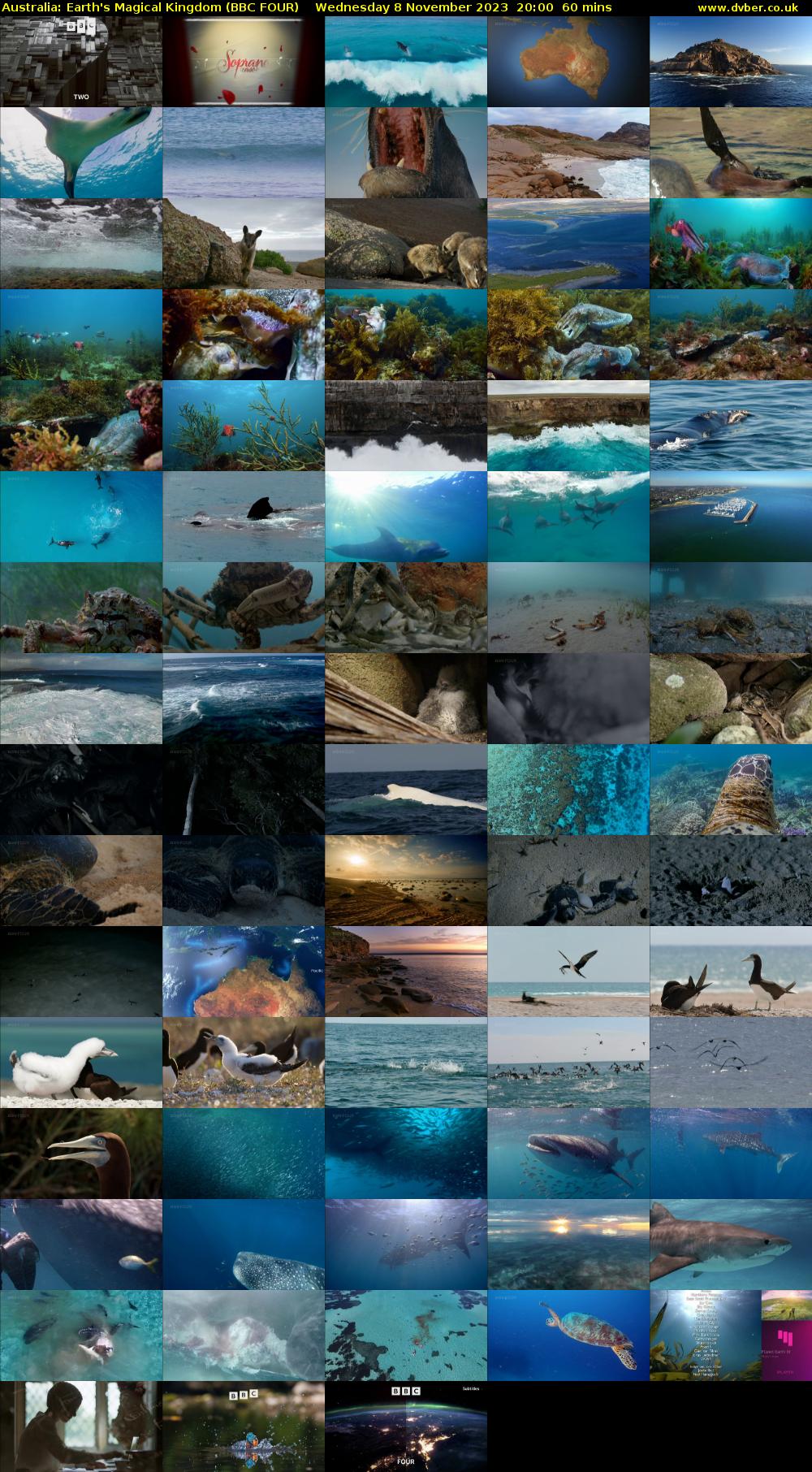 Australia: Earth's Magical Kingdom (BBC FOUR) Wednesday 8 November 2023 20:00 - 21:00
