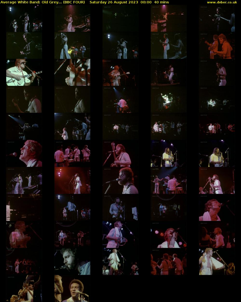Average White Band: Old Grey... (BBC FOUR) Saturday 26 August 2023 00:00 - 00:40