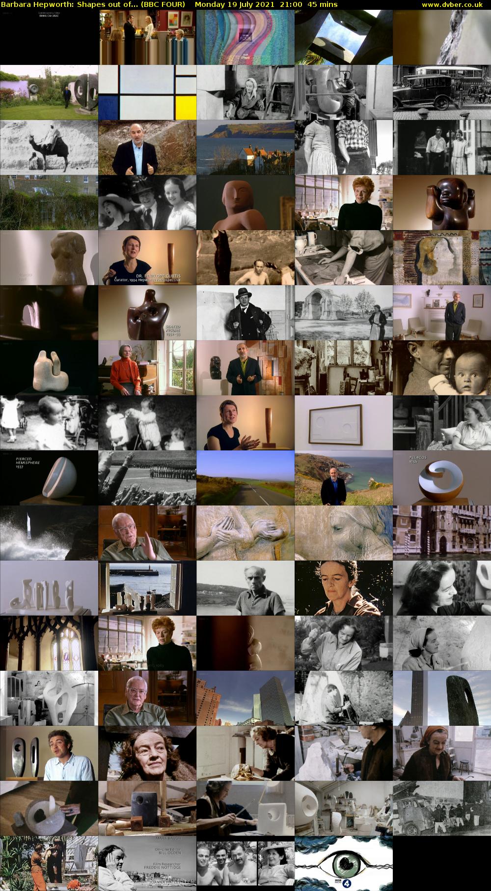 Barbara Hepworth: Shapes out of... (BBC FOUR) Monday 19 July 2021 21:00 - 21:45