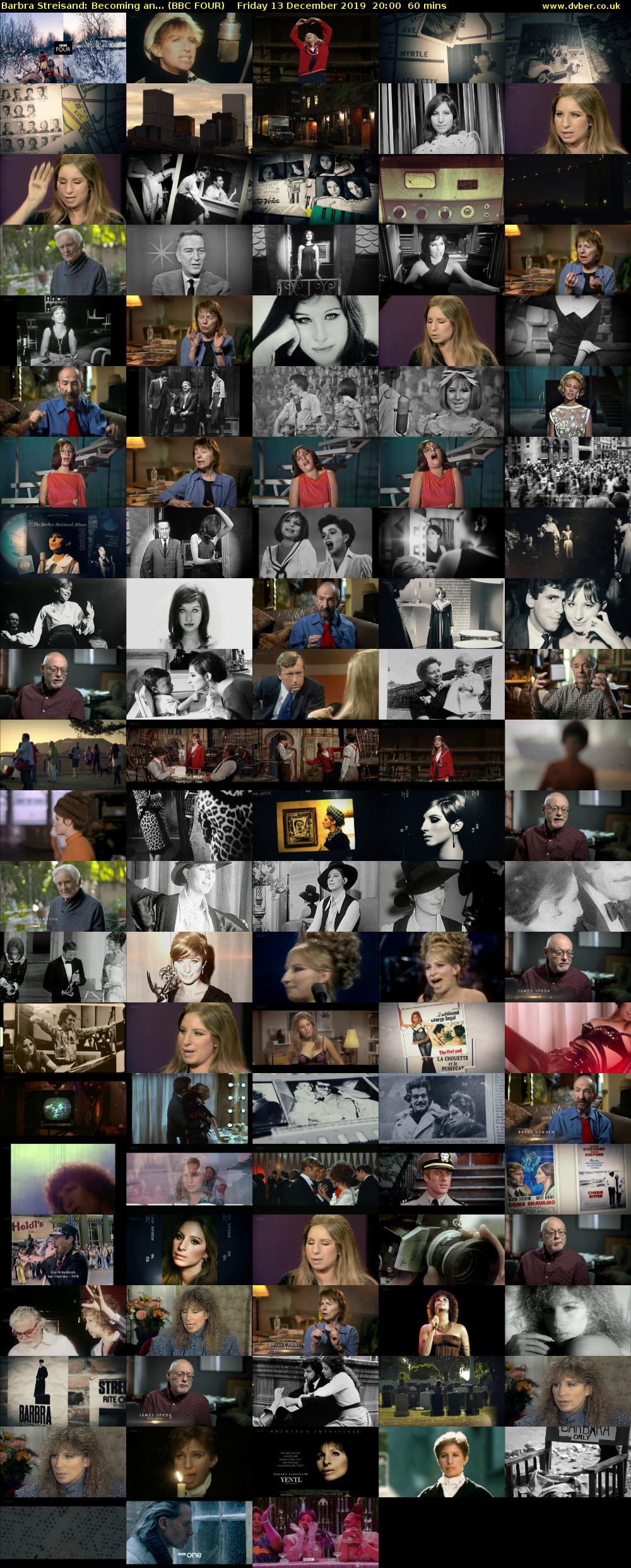 Barbra Streisand: Becoming an... (BBC FOUR) Friday 13 December 2019 20:00 - 21:00