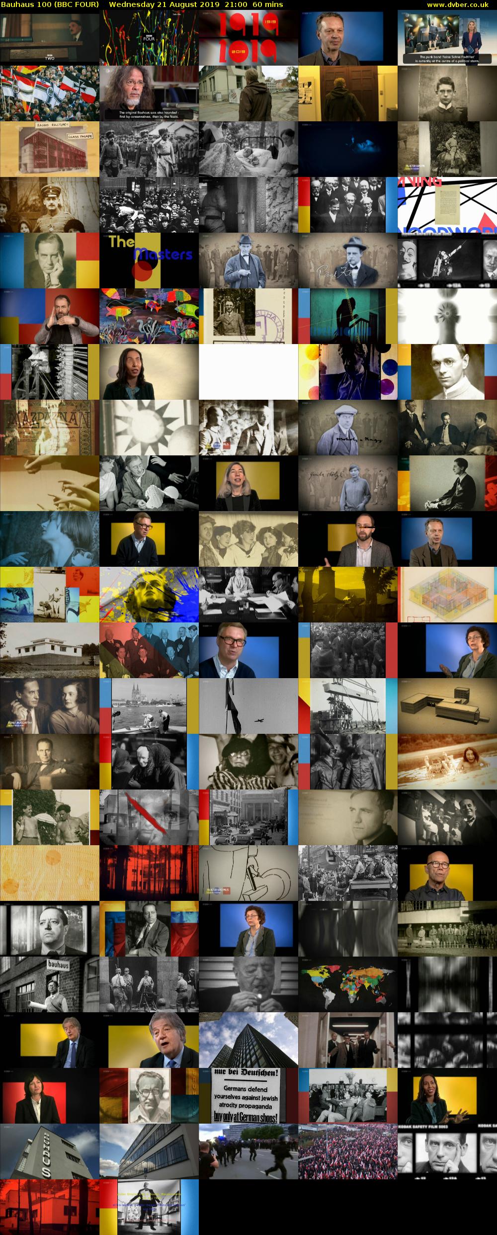 Bauhaus 100 (BBC FOUR) Wednesday 21 August 2019 21:00 - 22:00