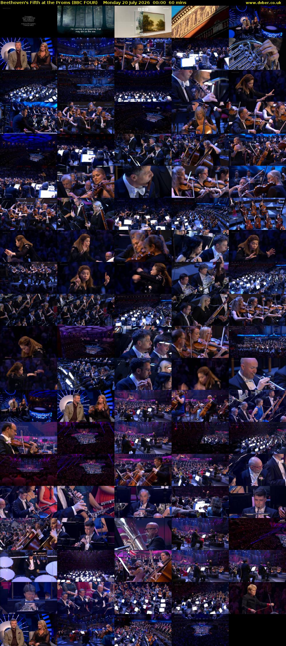 Beethoven's Fifth at the Proms (BBC FOUR) Monday 20 July 2026 00:00 - 01:00