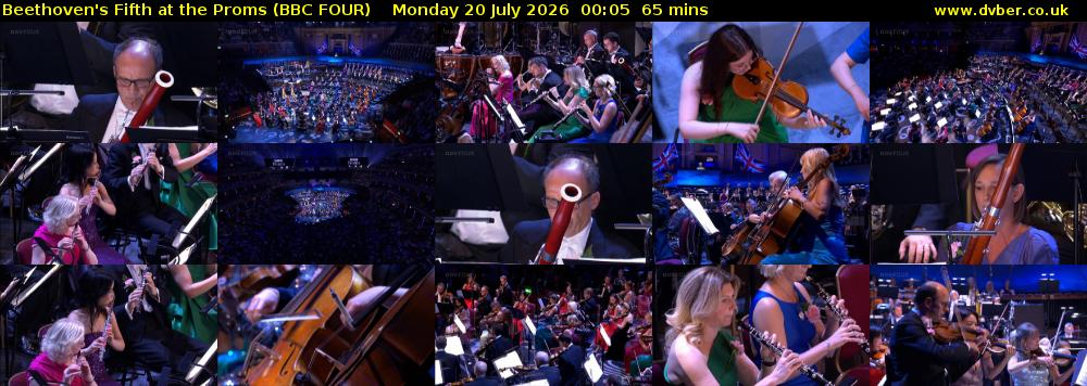 Beethoven's Fifth at the Proms (BBC FOUR) Monday 20 July 2026 00:05 - 01:10