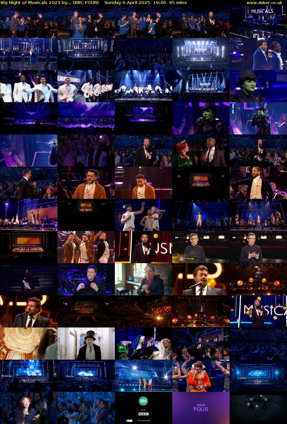 Big Night of Musicals 2023 by... (BBC FOUR) Sunday 6 April 2025 19:00 - 20:35