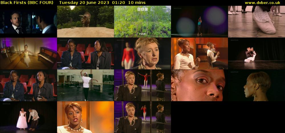 Black Firsts (BBC FOUR) Tuesday 20 June 2023 01:20 - 01:30