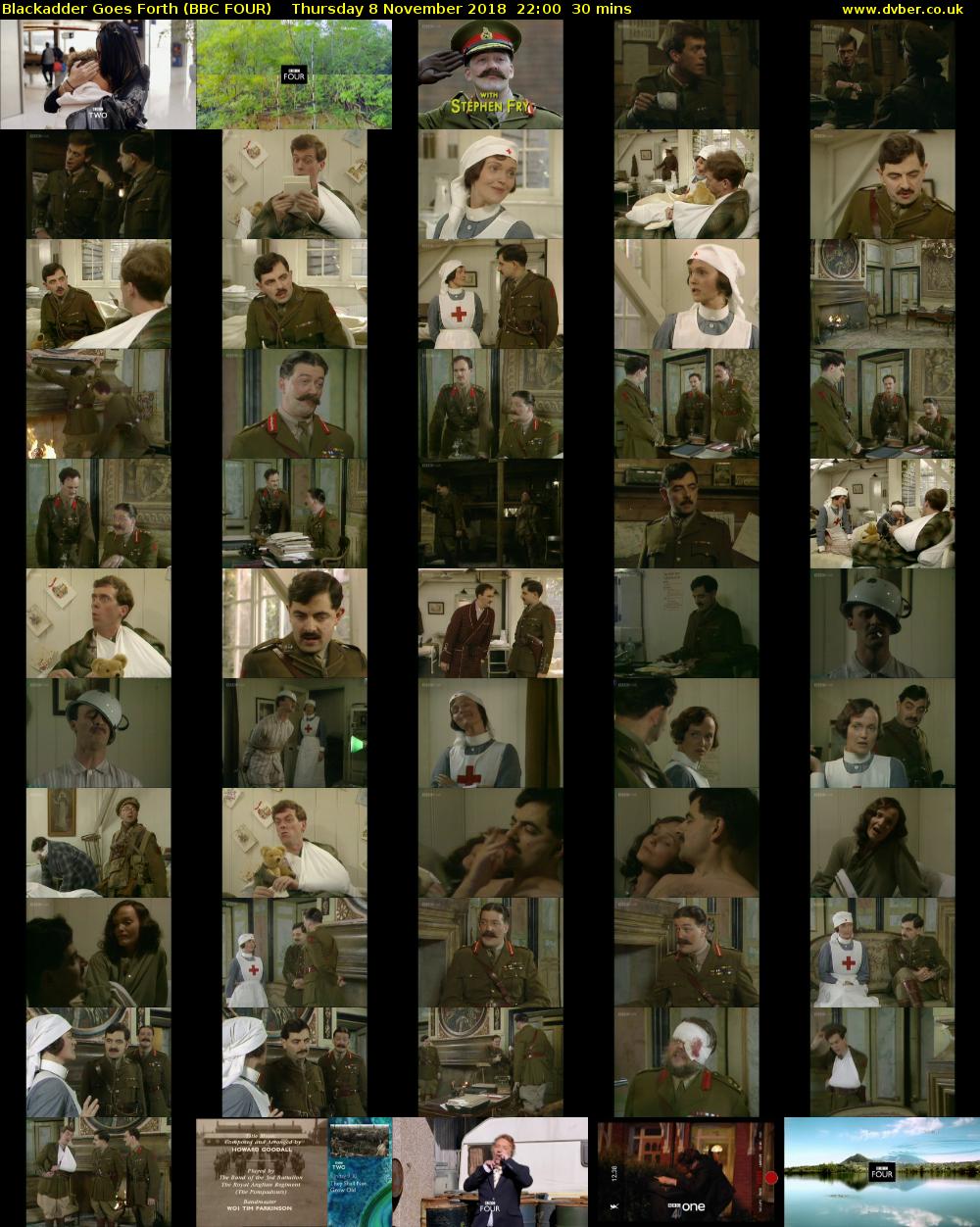 Blackadder Goes Forth (BBC FOUR) Thursday 8 November 2018 22:00 - 22:30