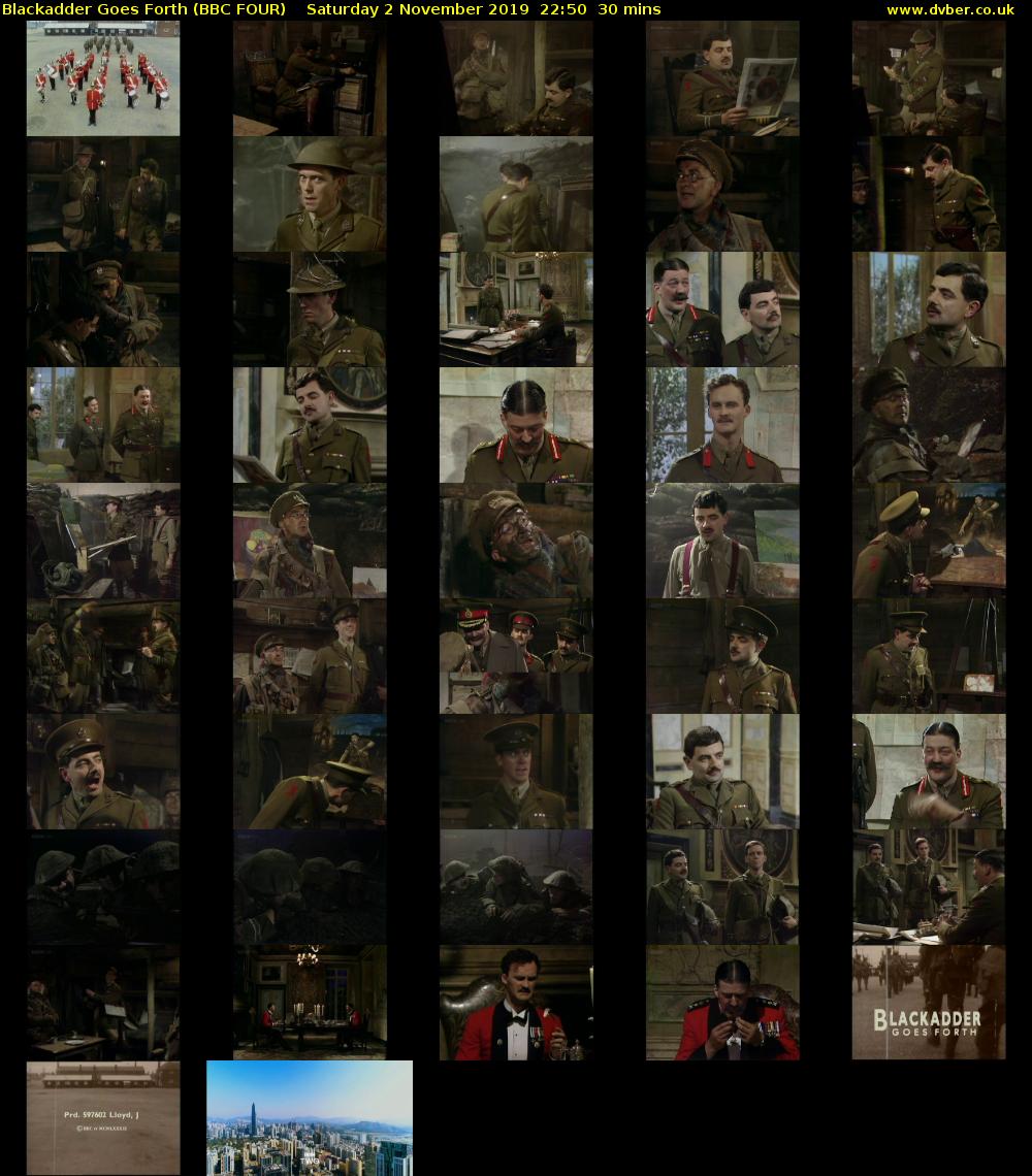 Blackadder Goes Forth (BBC FOUR) Saturday 2 November 2019 22:50 - 23:20