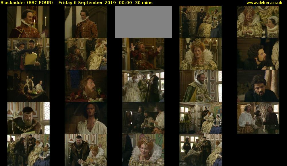 Blackadder (BBC FOUR) Friday 6 September 2019 00:00 - 00:30