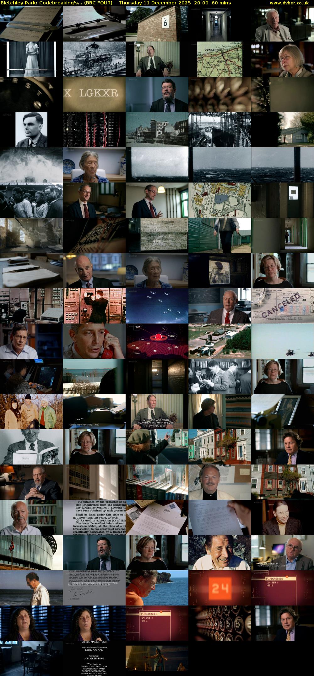 Bletchley Park: Codebreaking's... (BBC FOUR) Thursday 11 December 2025 20:00 - 21:00