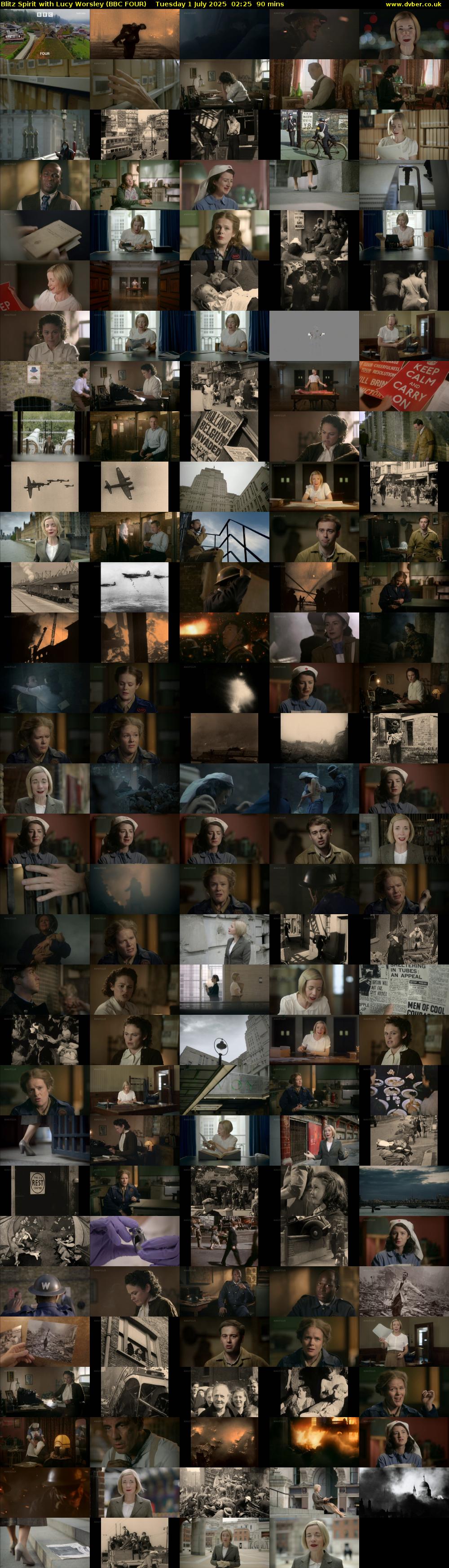 Blitz Spirit with Lucy Worsley (BBC FOUR) Tuesday 1 July 2025 02:25 - 03:55