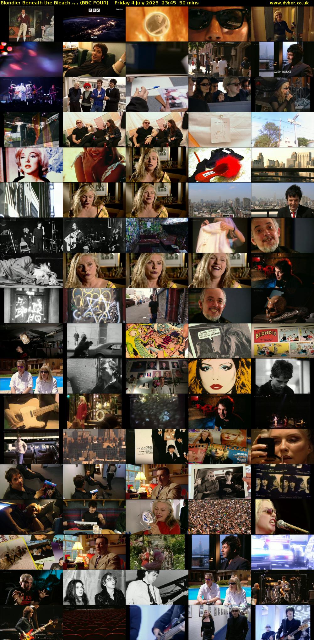 Blondie: Beneath the Bleach -... (BBC FOUR) Friday 4 July 2025 23:45 - 00:35