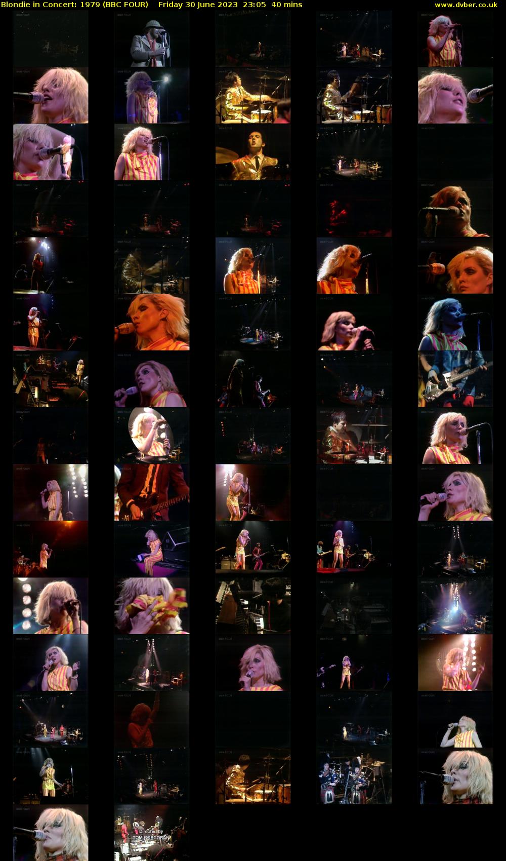 Blondie in Concert: 1979 (BBC FOUR) Friday 30 June 2023 23:05 - 23:45