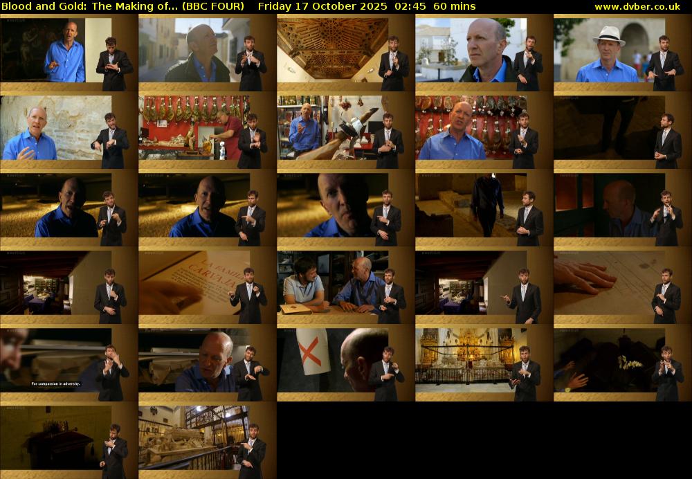 Blood and Gold: The Making of... (BBC FOUR) Friday 17 October 2025 02:45 - 03:45