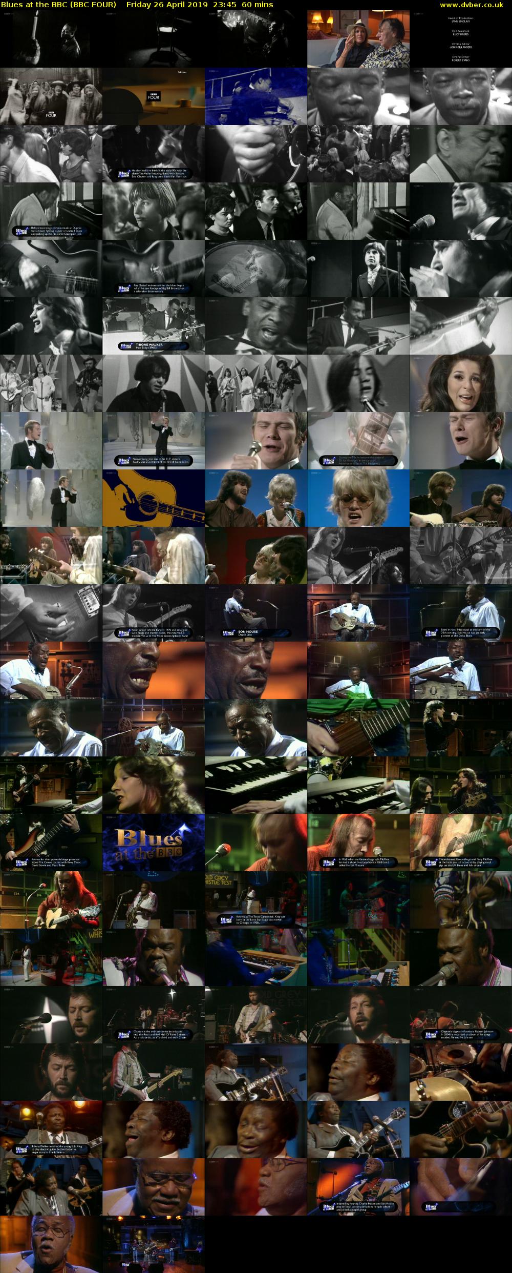 Blues at the BBC (BBC FOUR) Friday 26 April 2019 23:45 - 00:45