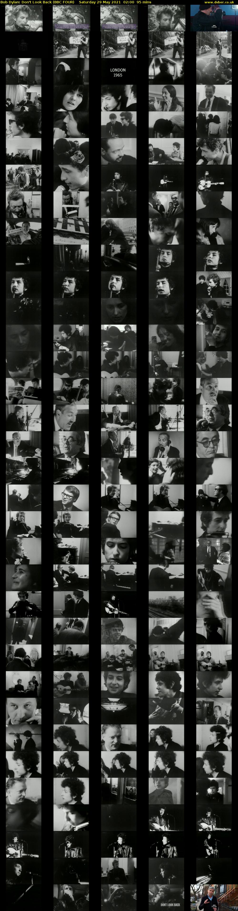 Bob Dylan: Don't Look Back (BBC FOUR) Saturday 29 May 2021 02:00 - 03:35